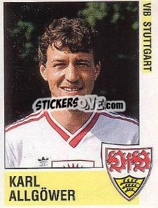 Sticker Karl Allgöwer - German Football Bundesliga 1988-1989 - Panini