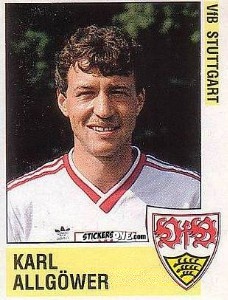 Sticker Karl Allgöwer - German Football Bundesliga 1988-1989 n. 289 - Panini