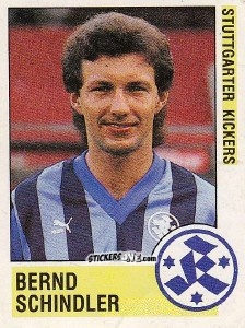 Cromo Bernd Schindler - German Football Bundesliga 1988-1989 - Panini