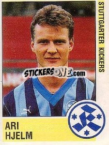 Sticker Ari Hjelm - German Football Bundesliga 1988-1989 - Panini