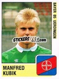 Sticker Manfred Kubik - German Football Bundesliga 1988-1989 - Panini