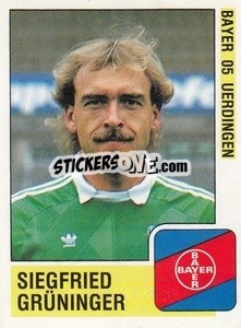 Sticker Siegfried Grüninger - German Football Bundesliga 1988-1989 - Panini