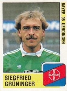 Figurina Siegfried Grüninger - German Football Bundesliga 1988-1989 - Panini