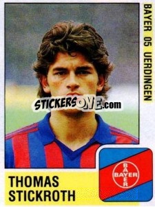 Cromo Thomas Stickroth - German Football Bundesliga 1988-1989 - Panini