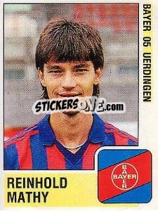 Sticker Reinhold Mathy - German Football Bundesliga 1988-1989 - Panini