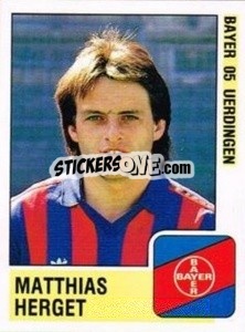 Sticker Matthias Herget - German Football Bundesliga 1988-1989 - Panini