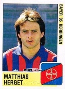 Sticker Matthias Herget - German Football Bundesliga 1988-1989 - Panini