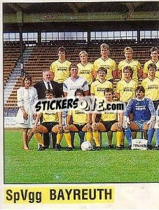 Cromo Mannschaft Bayreuth - German Football Bundesliga 1988-1989 - Panini