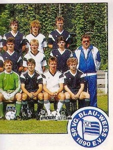 Sticker Mannschaft Blau-Weiss Berlin - German Football Bundesliga 1988-1989 - Panini