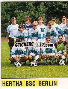 Cromo Mannschaft Hertha BSC - German Football Bundesliga 1988-1989 - Panini
