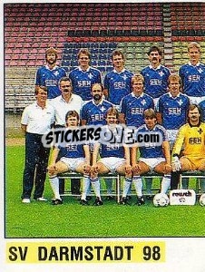 Cromo Mannschaft Darmstadt - German Football Bundesliga 1988-1989 - Panini