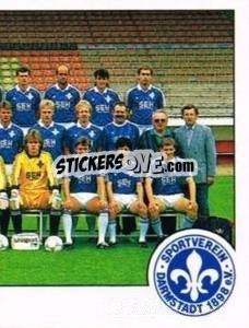 Sticker Mannschaft Darmstadt - German Football Bundesliga 1988-1989 - Panini
