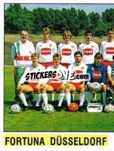 Sticker Mannschaft Düsseldorf - German Football Bundesliga 1988-1989 - Panini