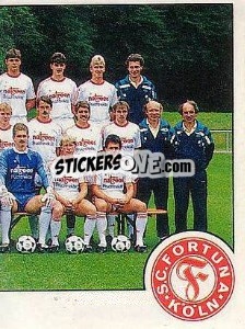 Sticker Mannschaft Fortuna Köln - German Football Bundesliga 1988-1989 - Panini