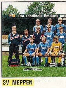 Cromo Mannschaft Meppen - German Football Bundesliga 1988-1989 - Panini