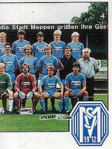 Sticker Mannschaft Meppen - German Football Bundesliga 1988-1989 - Panini