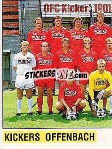 Cromo Mannschaft Offenbach - German Football Bundesliga 1988-1989 - Panini