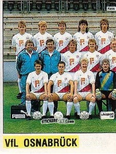 Sticker Mannschaft Osnabrück - German Football Bundesliga 1988-1989 - Panini