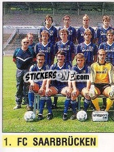 Cromo Mannschaft Saarbrücken - German Football Bundesliga 1988-1989 - Panini