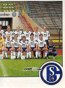 Cromo Mannschaft Schalke 04 - German Football Bundesliga 1988-1989 - Panini