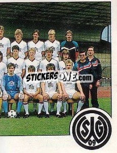 Cromo Mannschaft Wattenscheid - German Football Bundesliga 1988-1989 - Panini