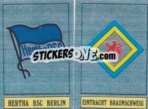 Sticker Hertha BSC / Braunschweig - German Football Bundesliga 1988-1989 - Panini