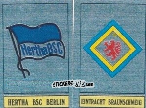 Cromo Hertha BSC / Braunschweig - German Football Bundesliga 1988-1989 - Panini