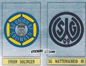 Cromo Solingen / Wattenscheid - German Football Bundesliga 1988-1989 - Panini