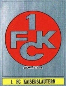 Sticker 1. FC Kaiserslautern - German Football Bundesliga 1988-1989 - Panini