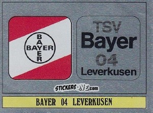 Sticker Bayer 04 Leverkusen - German Football Bundesliga 1988-1989 - Panini