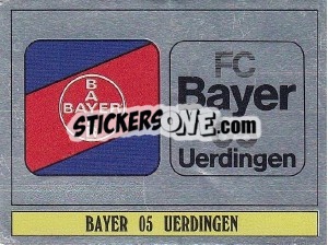 Cromo Bayer 05 Uerdingen - German Football Bundesliga 1988-1989 - Panini