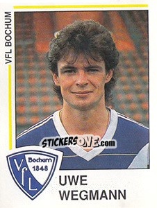 Sticker Uwe Wegmann - German Football Bundesliga 1990-1991 - Panini
