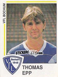 Sticker Thomas Epp - German Football Bundesliga 1990-1991 - Panini
