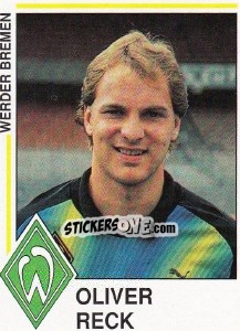 Cromo Oliver Reck - German Football Bundesliga 1990-1991 - Panini