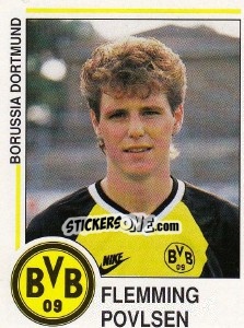 Sticker Flemming Povlsen - German Football Bundesliga 1990-1991 n. 53 - Panini