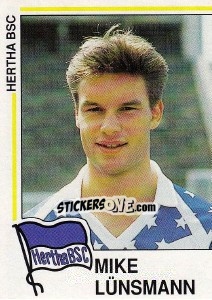 Sticker Mike Lünsmann - German Football Bundesliga 1990-1991 n. 109 - Panini