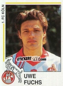 Sticker Uwe Fuchs - German Football Bundesliga 1990-1991 n. 167 - Panini