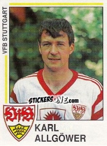 Sticker Karl Allgöwer - German Football Bundesliga 1990-1991 n. 274 - Panini