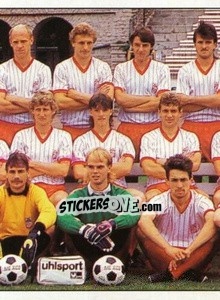 Sticker Mannschaft FC Rot-Weiß Erfurt - German Football Bundesliga 1990-1991 n. 339 - Panini