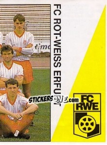 Sticker Mannschaft FC Rot-Weiß Erfurt - German Football Bundesliga 1990-1991 n. 340 - Panini
