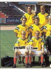 Sticker Mannschaft FC Vorwärts Frankfurt/O. - German Football Bundesliga 1990-1991 n. 342 - Panini