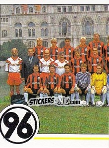 Sticker Mannschaft Hannover 96 - German Football Bundesliga 1990-1991 n. 377 - Panini