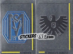 Figurina Wappen (SV Meppen / SC Preußen Münster ) - German Football Bundesliga 1990-1991 - Panini