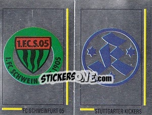 Sticker Wappen (1. Fc Schweinfurt 05 / Stuttgarter Kickers)