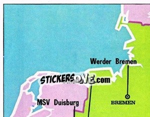 Sticker Map (1) - German Football Bundesliga 1978-1979 - Panini