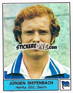 Sticker Jürgen Diefenbach - German Football Bundesliga 1978-1979 n. 12 - Panini