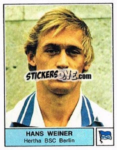 Sticker Hans Weiner - German Football Bundesliga 1978-1979 n. 14 - Panini