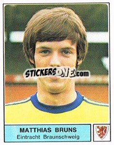 Sticker Matthias Bruns - German Football Bundesliga 1978-1979 - Panini