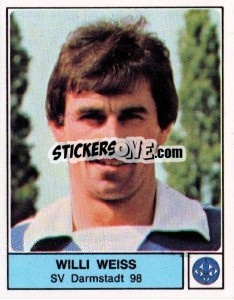 Cromo Willi Weiss - German Football Bundesliga 1978-1979 - Panini
