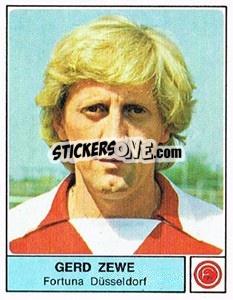 Sticker Gerd Zewe - German Football Bundesliga 1978-1979 - Panini
